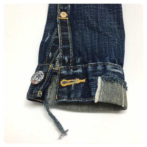 TRUE RELIGION distressed denim jacket - Picture 7 of 8